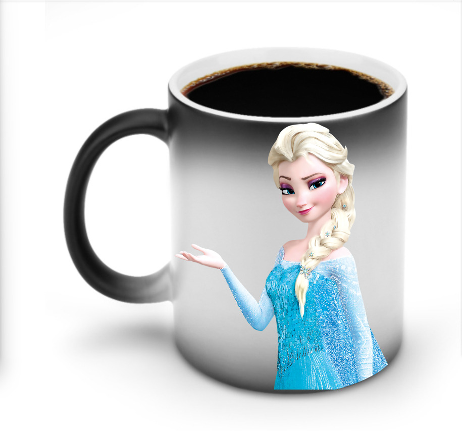 （画像用） アナと雪の女王 アンナ エルサ Frozen Anna Elsa 温度変色マグカップ