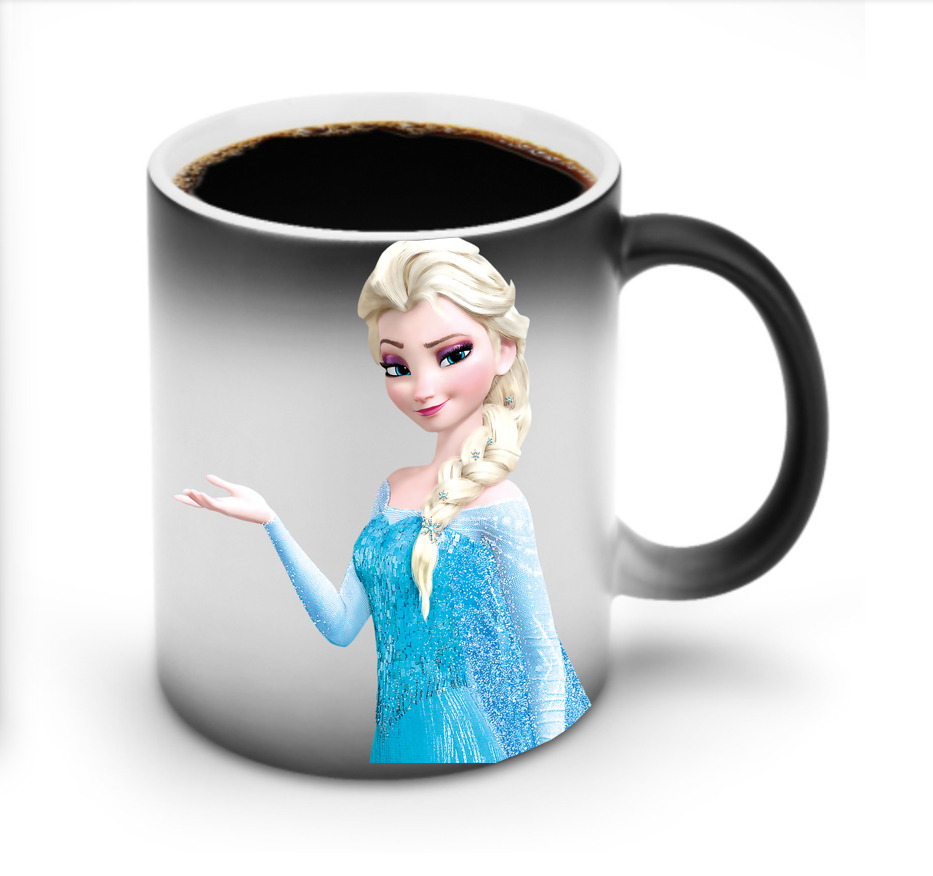 （画像用） アナと雪の女王 アンナ エルサ Frozen Anna Elsa 温度変色マグカップ