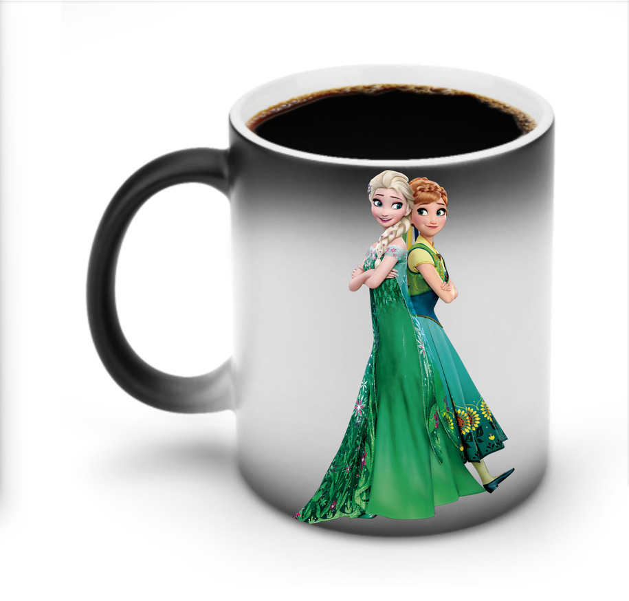 （画像用） アナと雪の女王 アンナ エルサ Frozen Anna Elsa 温度変色マグカップ