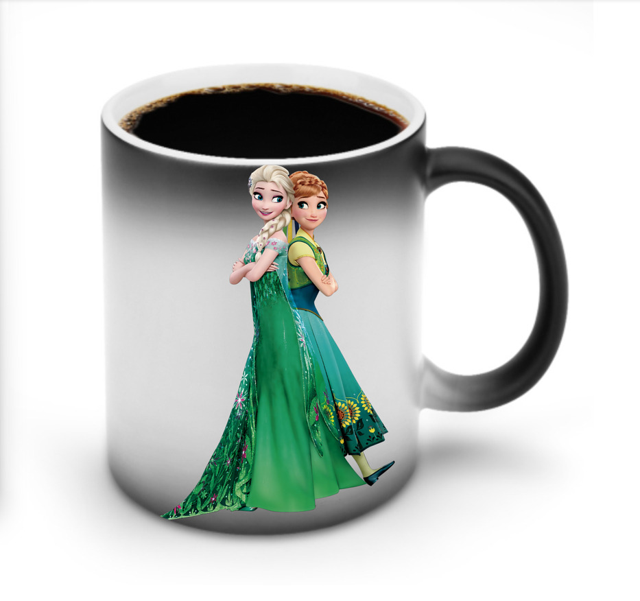 （画像用） アナと雪の女王 アンナ エルサ Frozen Anna Elsa 温度変色マグカップ