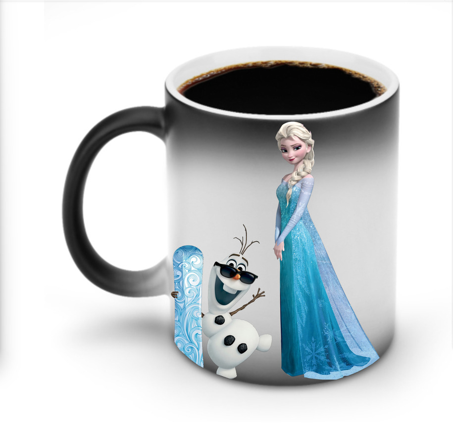 （画像用） アナと雪の女王 アンナ エルサ Frozen Anna Elsa 温度変色マグカップ