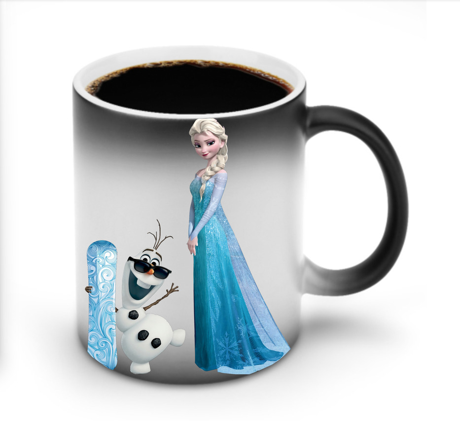 （画像用） アナと雪の女王 アンナ エルサ Frozen Anna Elsa 温度変色マグカップ