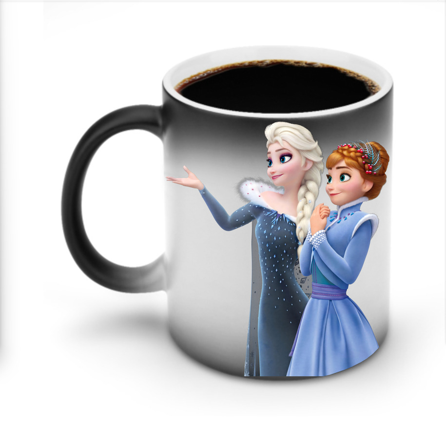 （画像用） アナと雪の女王 アンナ エルサ Frozen Anna Elsa 温度変色マグカップ