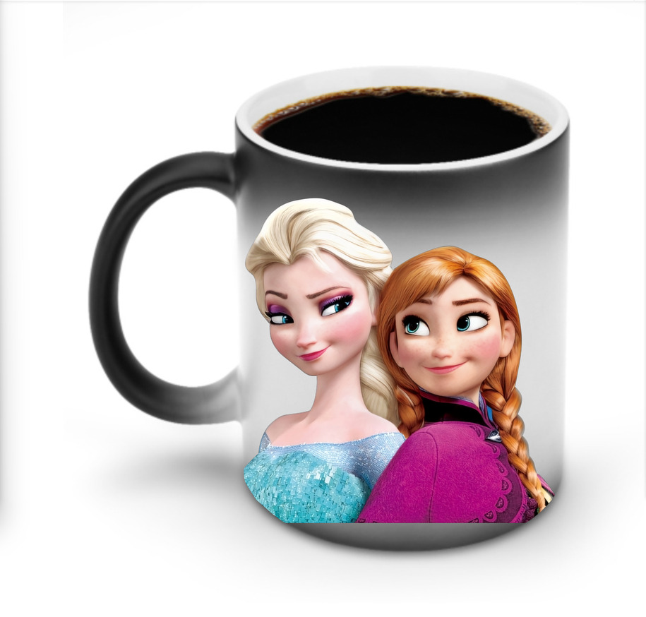 （画像用） アナと雪の女王 アンナ エルサ Frozen Anna Elsa 温度変色マグカップ