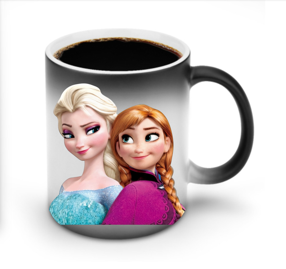 （画像用） アナと雪の女王 アンナ エルサ Frozen Anna Elsa 温度変色マグカップ