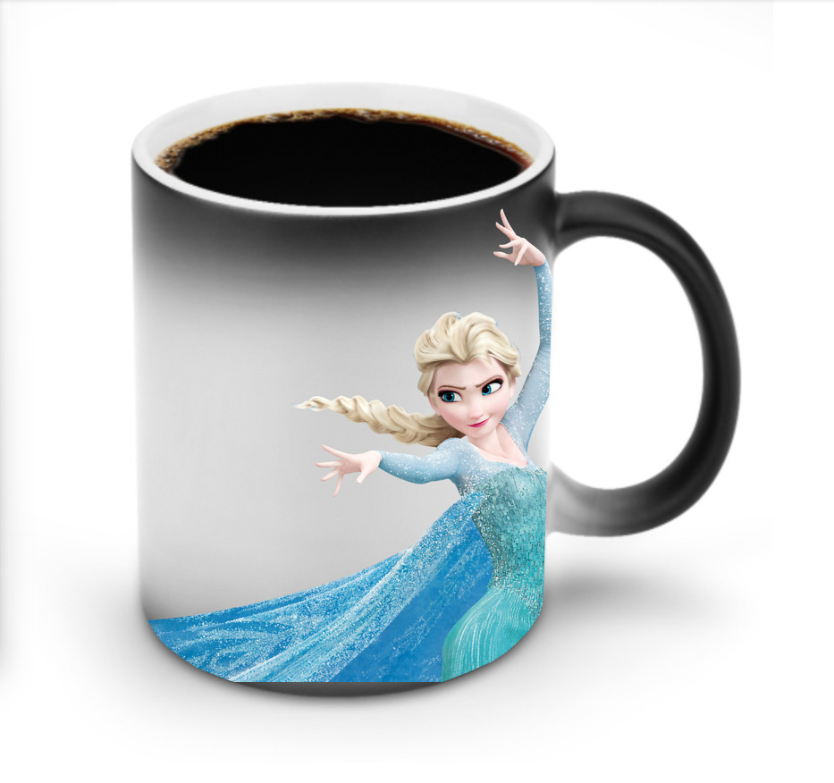 （画像用） アナと雪の女王 アンナ エルサ Frozen Anna Elsa 温度変色マグカップ