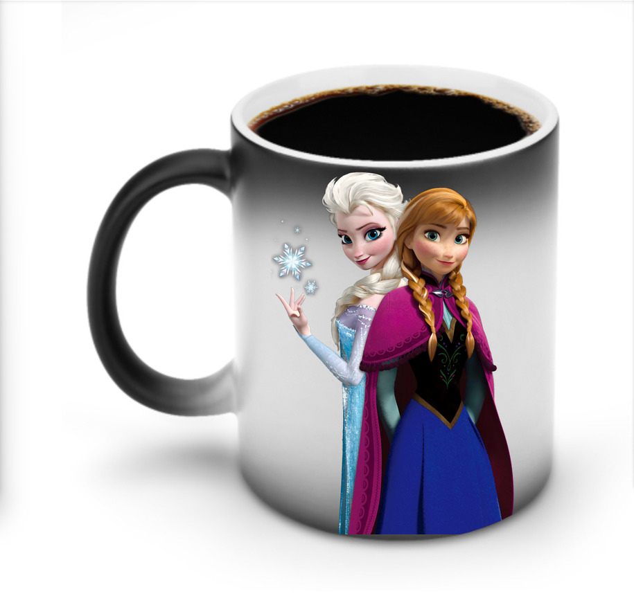 （画像用） アナと雪の女王 アンナ エルサ Frozen Anna Elsa 温度変色マグカップ