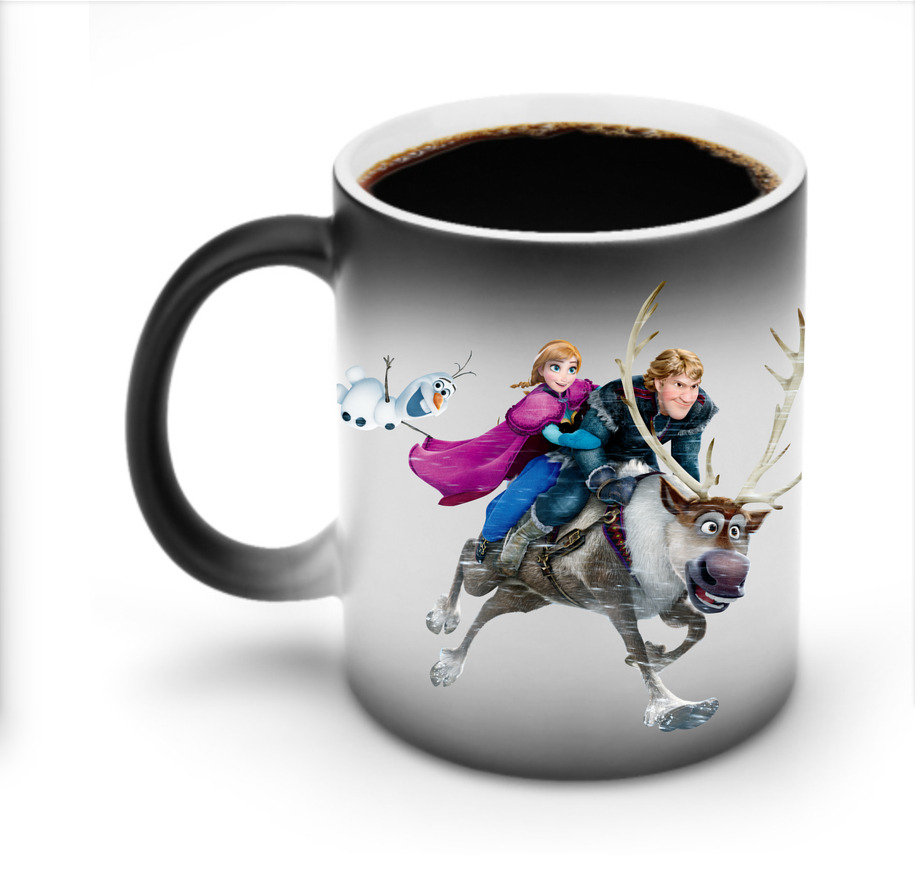 （画像用） アナと雪の女王 アンナ エルサ Frozen Anna Elsa 温度変色マグカップ