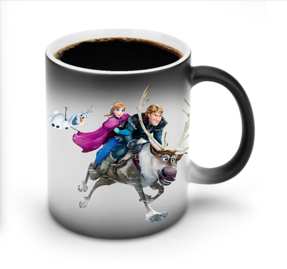 （画像用） アナと雪の女王 アンナ エルサ Frozen Anna Elsa 温度変色マグカップ