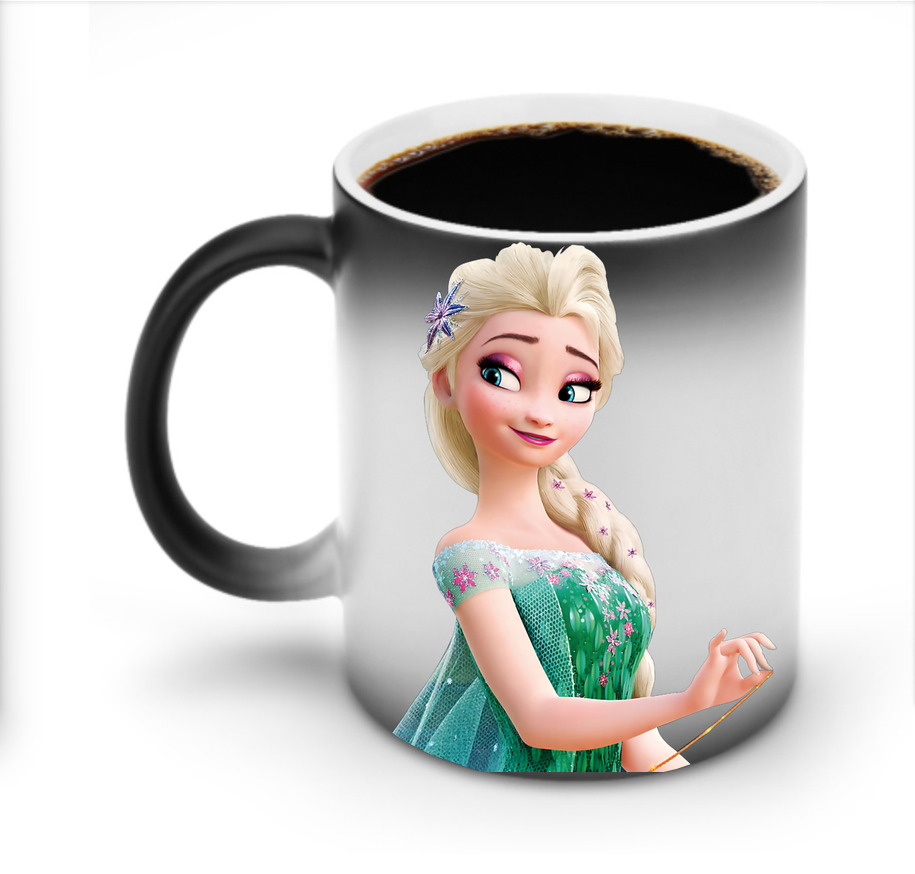 （画像用） アナと雪の女王 アンナ エルサ Frozen Anna Elsa 温度変色マグカップ