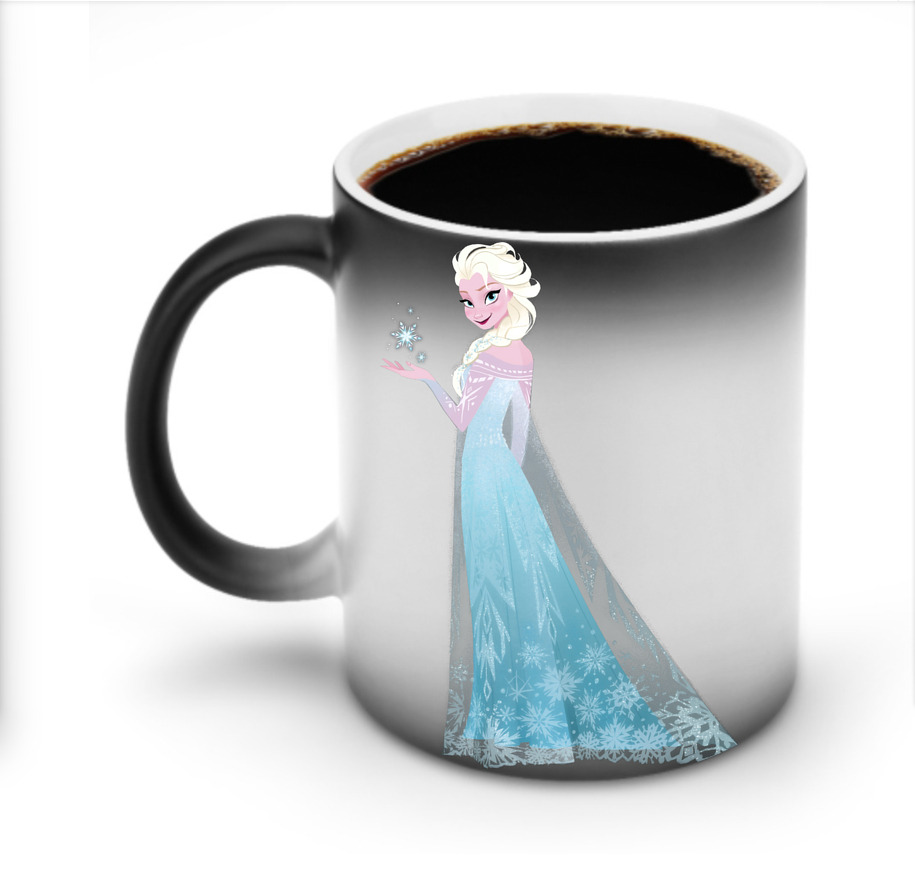 （画像用） アナと雪の女王 アンナ エルサ Frozen Anna Elsa 温度変色マグカップ