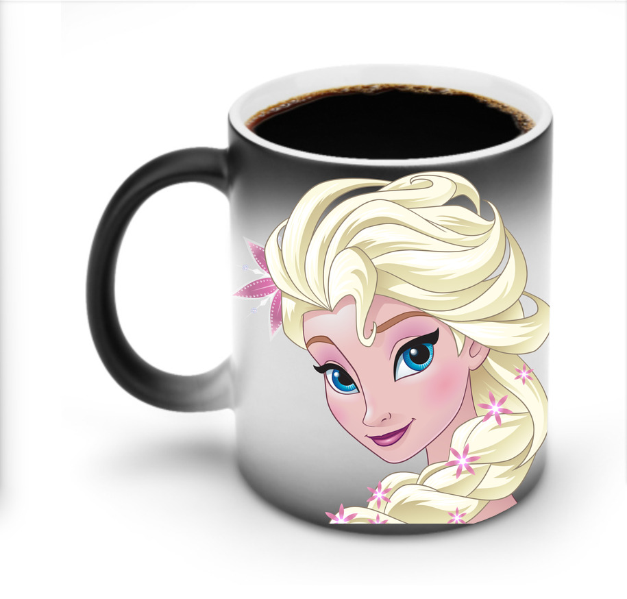 （画像用） アナと雪の女王 アンナ エルサ Frozen Anna Elsa 温度変色マグカップ