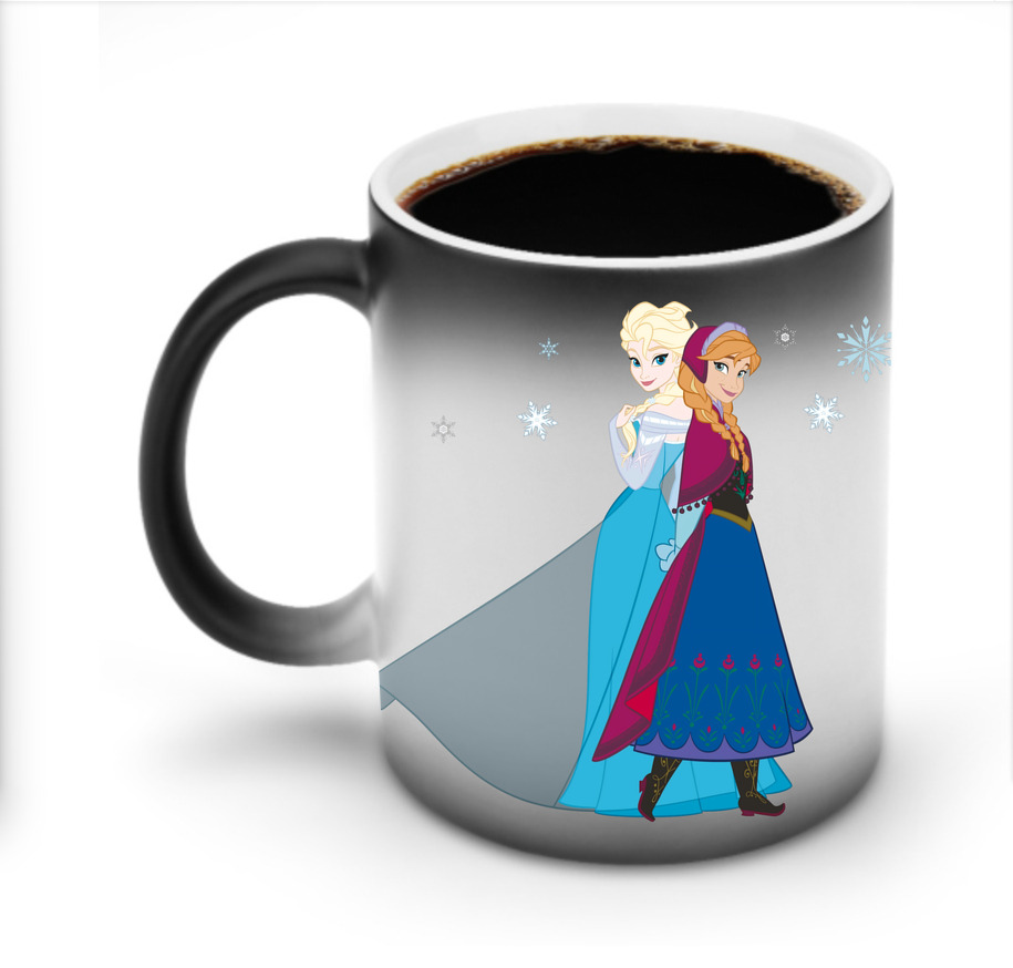 （画像用） アナと雪の女王 アンナ エルサ Frozen Anna Elsa 温度変色マグカップ