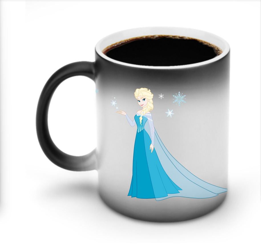 （画像用） アナと雪の女王 アンナ エルサ Frozen Anna Elsa 温度変色マグカップ