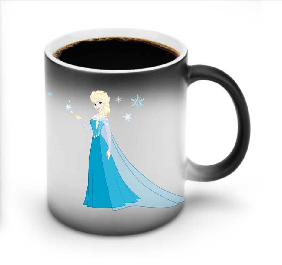 （画像用） アナと雪の女王 アンナ エルサ Frozen Anna Elsa 温度変色マグカップ