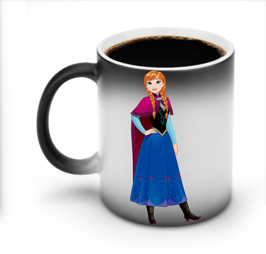 （画像用） アナと雪の女王 アンナ エルサ Frozen Anna Elsa 温度変色マグカップ