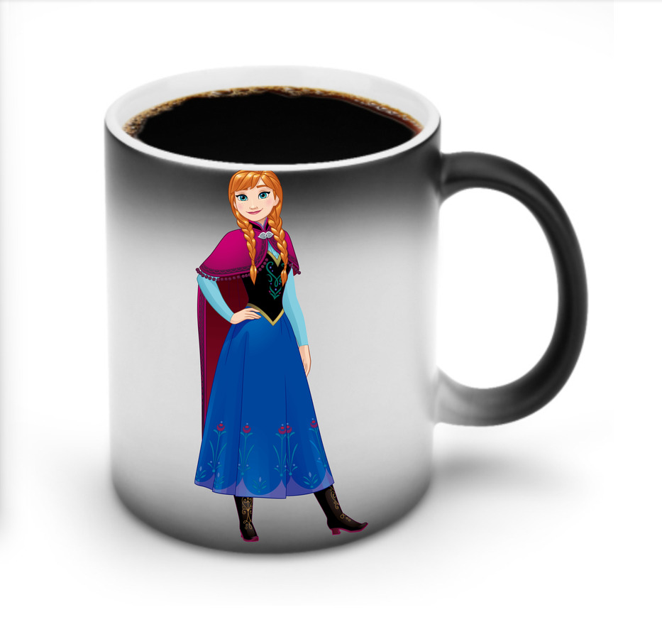（画像用） アナと雪の女王 アンナ エルサ Frozen Anna Elsa 温度変色マグカップ