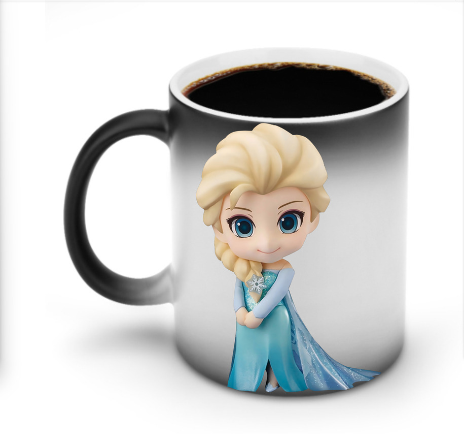 （画像用） アナと雪の女王 アンナ エルサ Frozen Anna Elsa 温度変色マグカップ