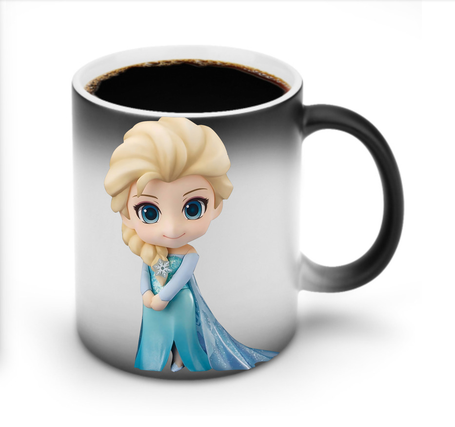 （画像用） アナと雪の女王 アンナ エルサ Frozen Anna Elsa 温度変色マグカップ
