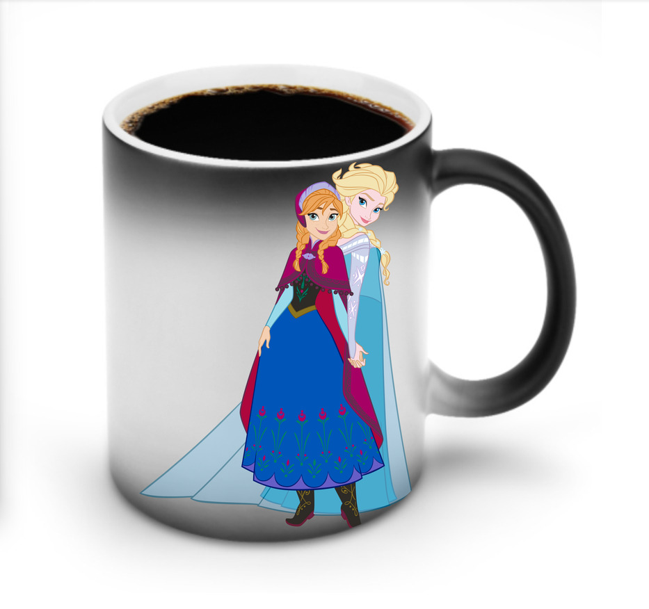 （画像用） アナと雪の女王 アンナ エルサ Frozen Anna Elsa 温度変色マグカップ