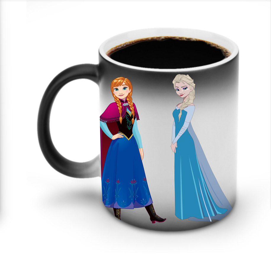 （画像用） アナと雪の女王 アンナ エルサ Frozen Anna Elsa 温度変色マグカップ