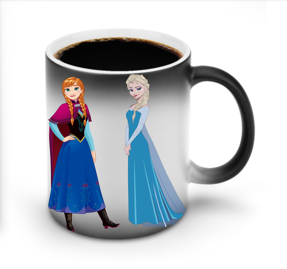 （画像用） アナと雪の女王 アンナ エルサ Frozen Anna Elsa 温度変色マグカップ