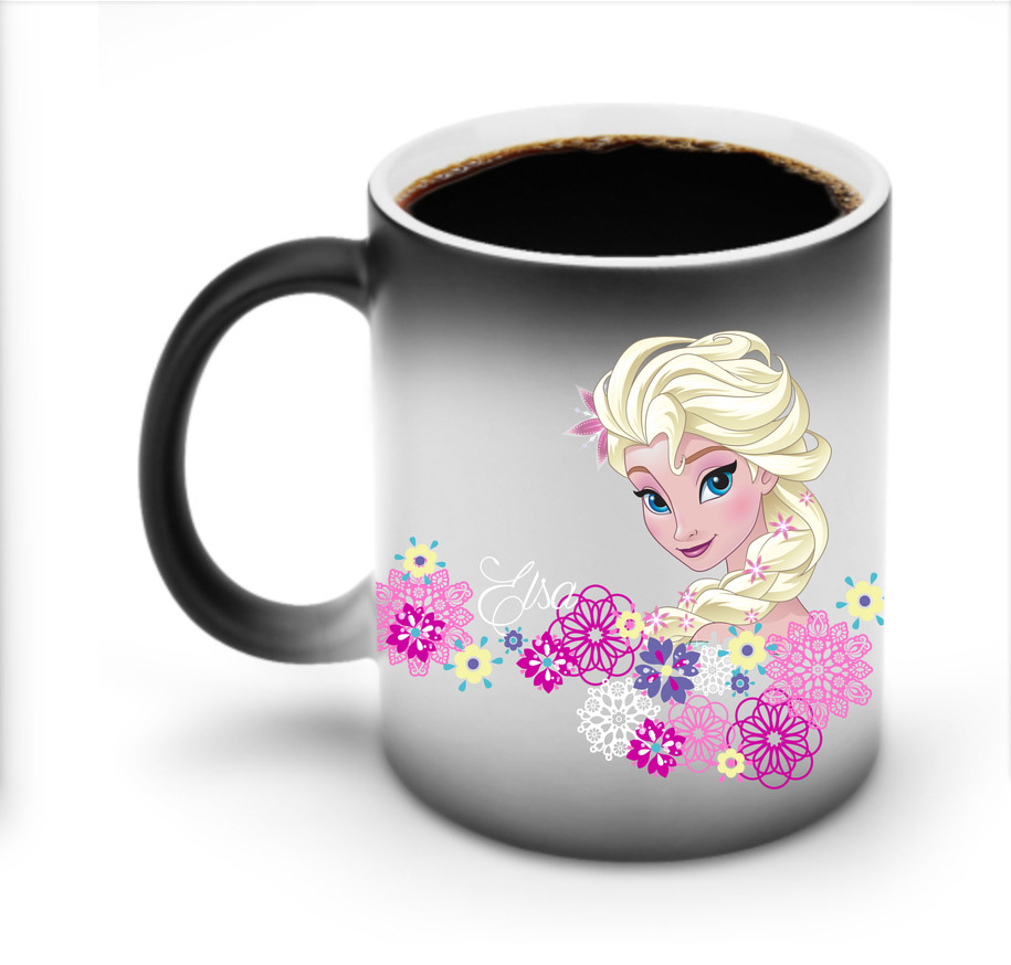 （画像用） アナと雪の女王 アンナ エルサ Frozen Anna Elsa 温度変色マグカップ