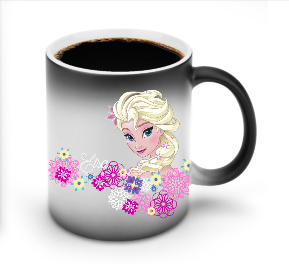（画像用） アナと雪の女王 アンナ エルサ Frozen Anna Elsa 温度変色マグカップ
