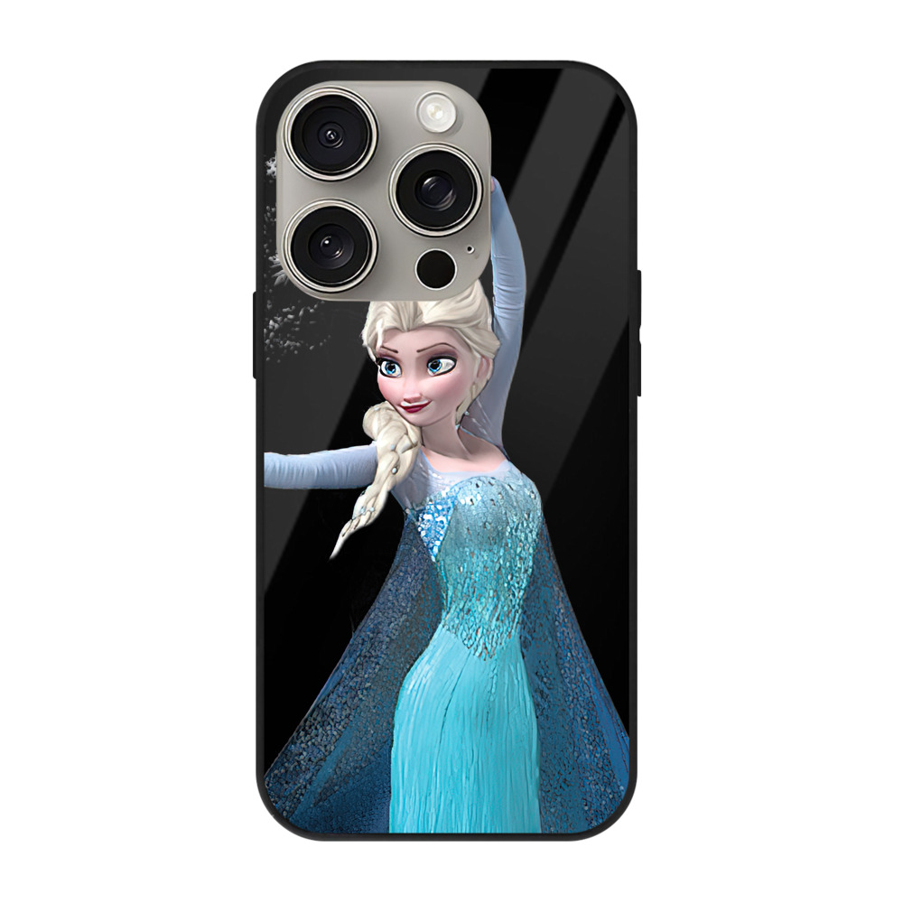 （画像用） アナと雪の女王 アンナ エルサ Frozen Anna Elsa 【iPhone15Pro対応】スマホケース 耐衝撃＆黄変防止 背面ガラス
