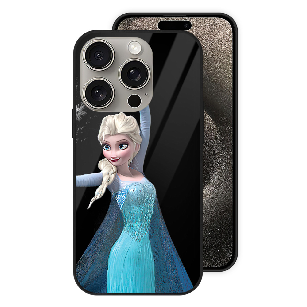 （画像用） アナと雪の女王 アンナ エルサ Frozen Anna Elsa 【iPhone15Pro対応】スマホケース 耐衝撃＆黄変防止 背面ガラス