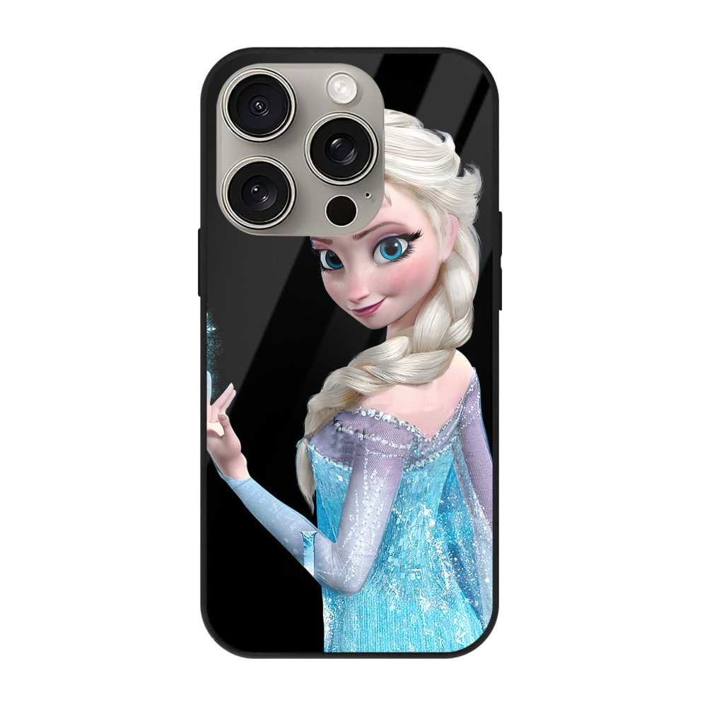 （画像用） アナと雪の女王 アンナ エルサ Frozen Anna Elsa 【iPhone15Pro対応】スマホケース 耐衝撃＆黄変防止 背面ガラス
