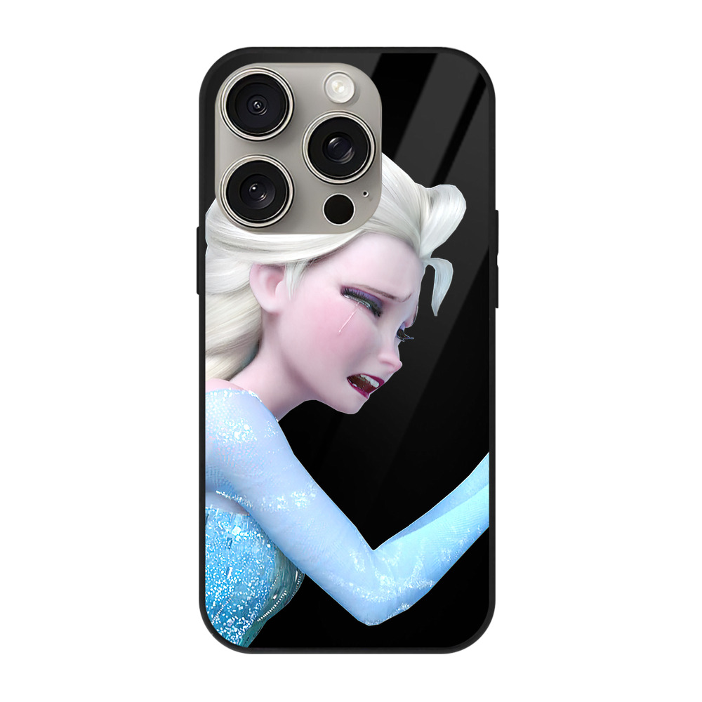 （画像用） アナと雪の女王 アンナ エルサ Frozen Anna Elsa 【iPhone15Pro対応】スマホケース 耐衝撃＆黄変防止 背面ガラス