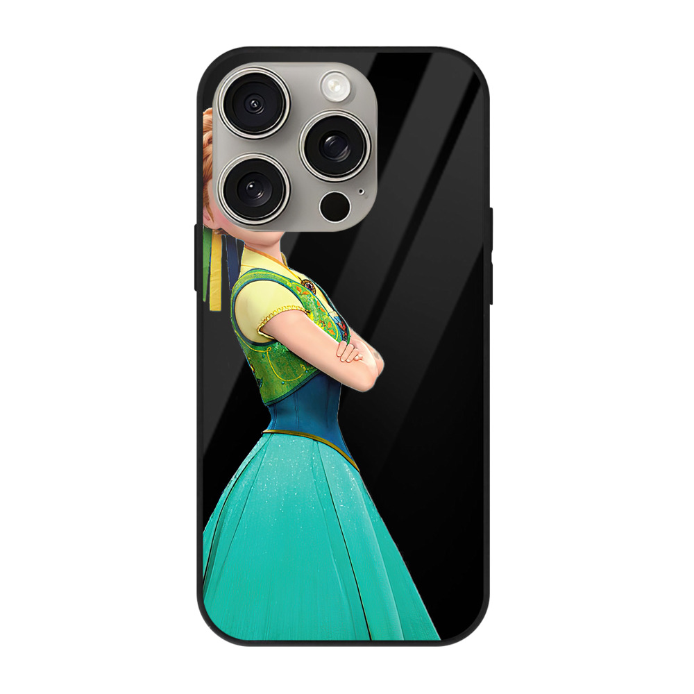 （画像用） アナと雪の女王 アンナ エルサ Frozen Anna Elsa 【iPhone15Pro対応】スマホケース 耐衝撃＆黄変防止 背面ガラス