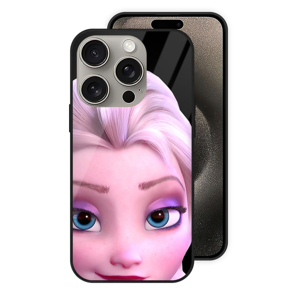 （画像用） アナと雪の女王 アンナ エルサ Frozen Anna Elsa 【iPhone15Pro対応】スマホケース 耐衝撃＆黄変防止 背面ガラス