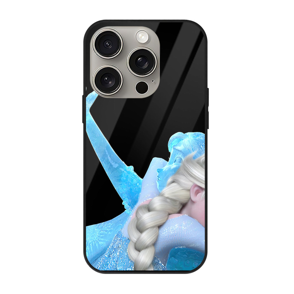（画像用） アナと雪の女王 アンナ エルサ Frozen Anna Elsa 【iPhone15Pro対応】スマホケース 耐衝撃＆黄変防止 背面ガラス