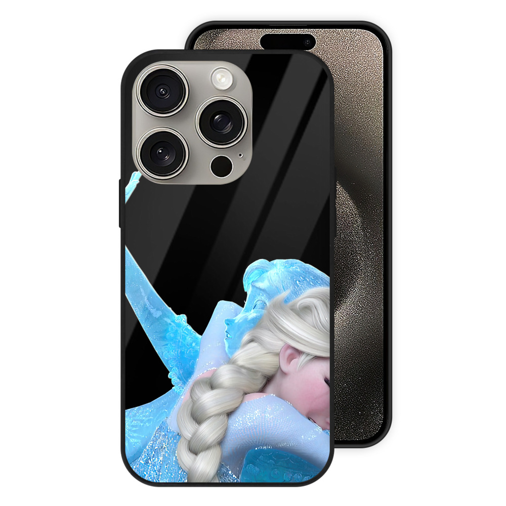 （画像用） アナと雪の女王 アンナ エルサ Frozen Anna Elsa 【iPhone15Pro対応】スマホケース 耐衝撃＆黄変防止 背面ガラス
