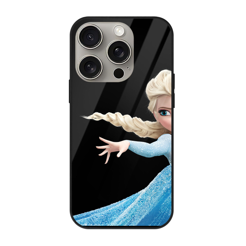（画像用） アナと雪の女王 アンナ エルサ Frozen Anna Elsa 【iPhone15Pro対応】スマホケース 耐衝撃＆黄変防止 背面ガラス