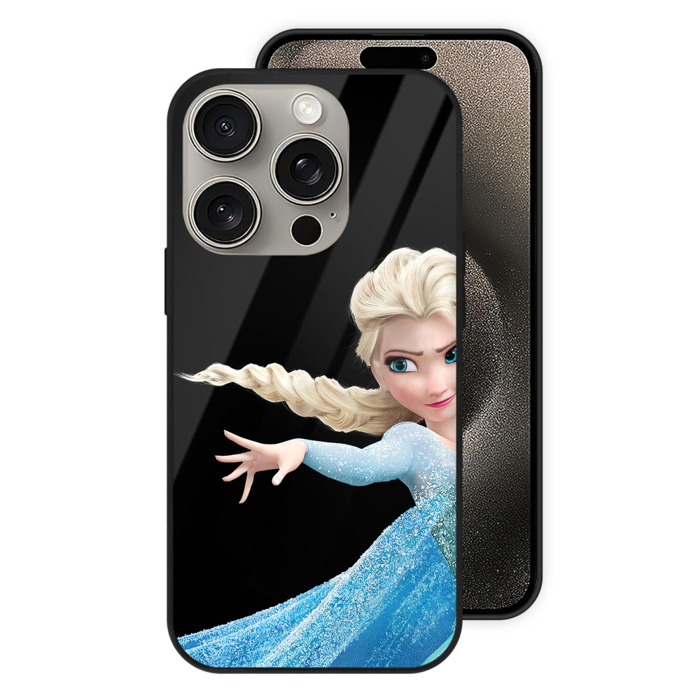 （画像用） アナと雪の女王 アンナ エルサ Frozen Anna Elsa 【iPhone15Pro対応】スマホケース 耐衝撃＆黄変防止 背面ガラス