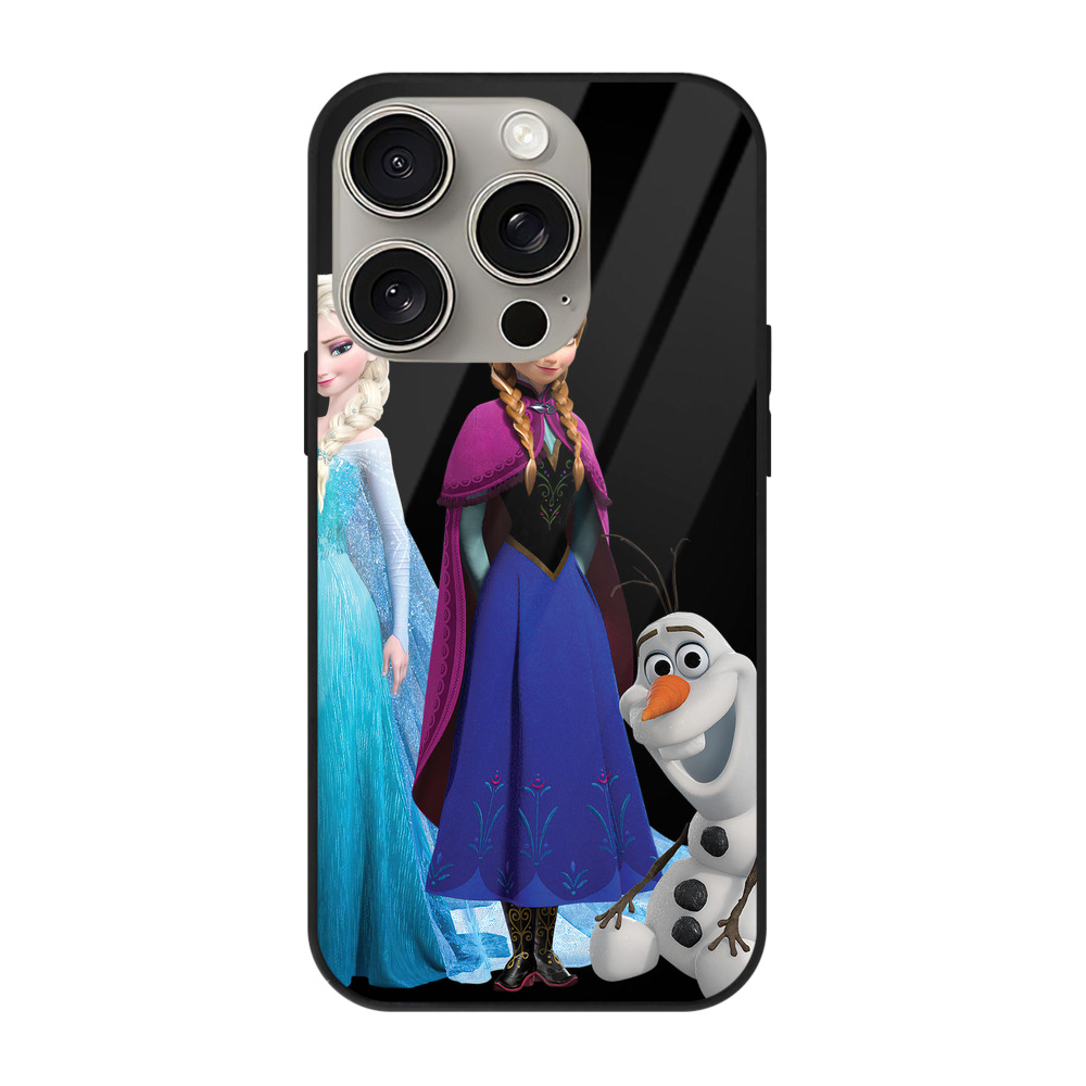 （画像用） アナと雪の女王 アンナ エルサ Frozen Anna Elsa 【iPhone15Pro対応】スマホケース 耐衝撃＆黄変防止 背面ガラス