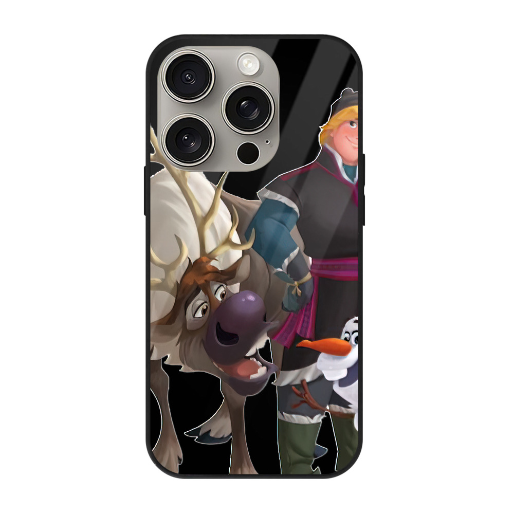 （画像用） アナと雪の女王 アンナ エルサ Frozen Anna Elsa 【iPhone15Pro対応】スマホケース 耐衝撃＆黄変防止 背面ガラス