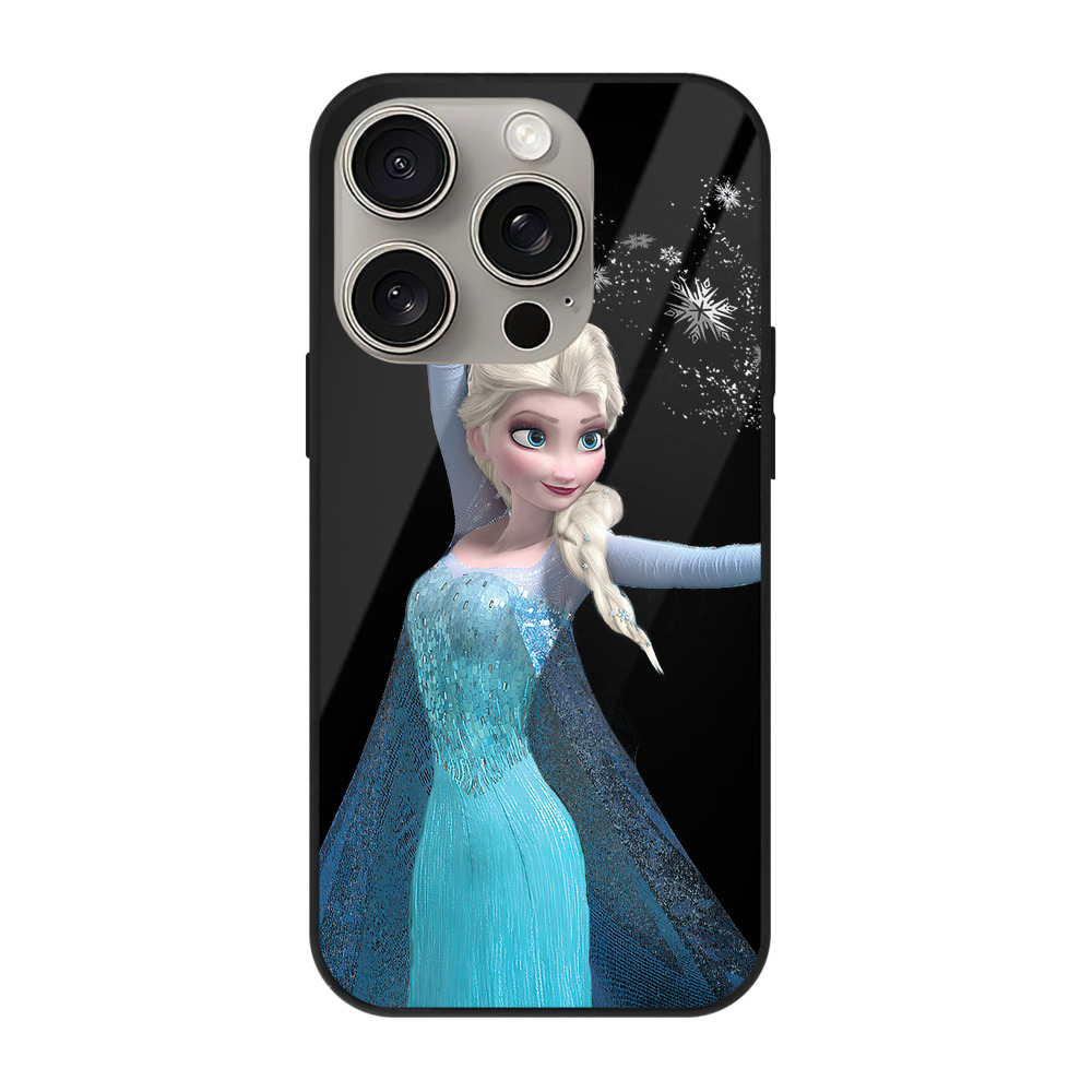 （画像用） アナと雪の女王 アンナ エルサ Frozen Anna Elsa 【iPhone15Pro対応】スマホケース 耐衝撃＆黄変防止 背面ガラス