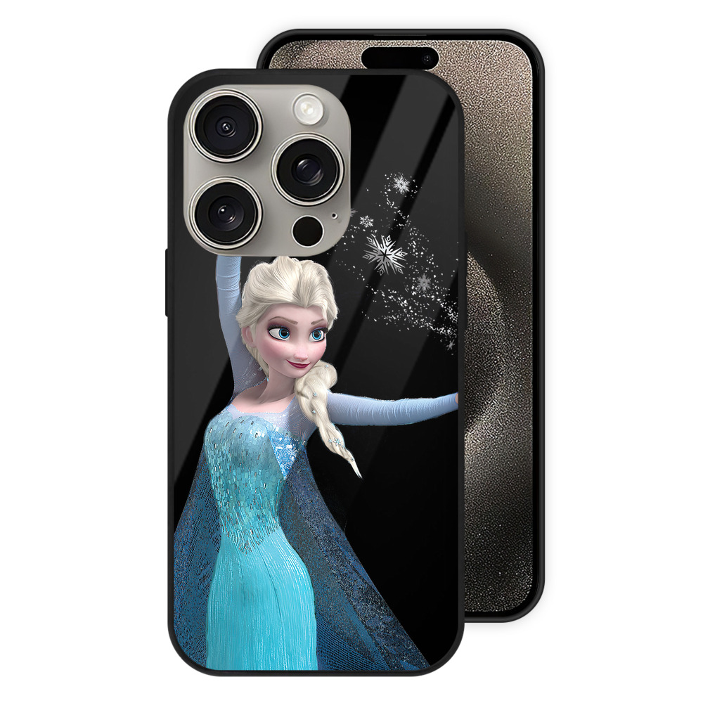 （画像用） アナと雪の女王 アンナ エルサ Frozen Anna Elsa 【iPhone15Pro対応】スマホケース 耐衝撃＆黄変防止 背面ガラス