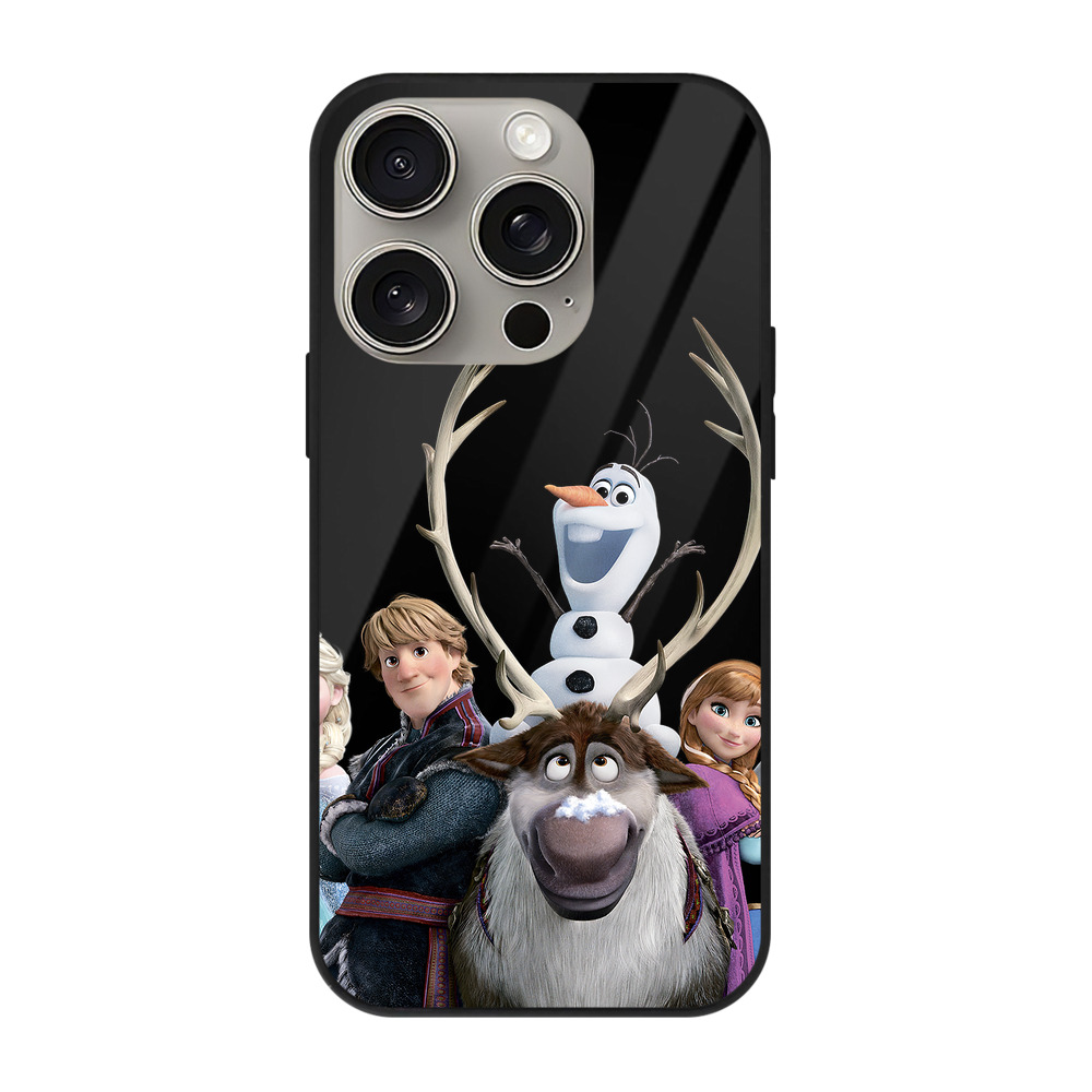 （画像用） アナと雪の女王 アンナ エルサ Frozen Anna Elsa 【iPhone15Pro対応】スマホケース 耐衝撃＆黄変防止 背面ガラス