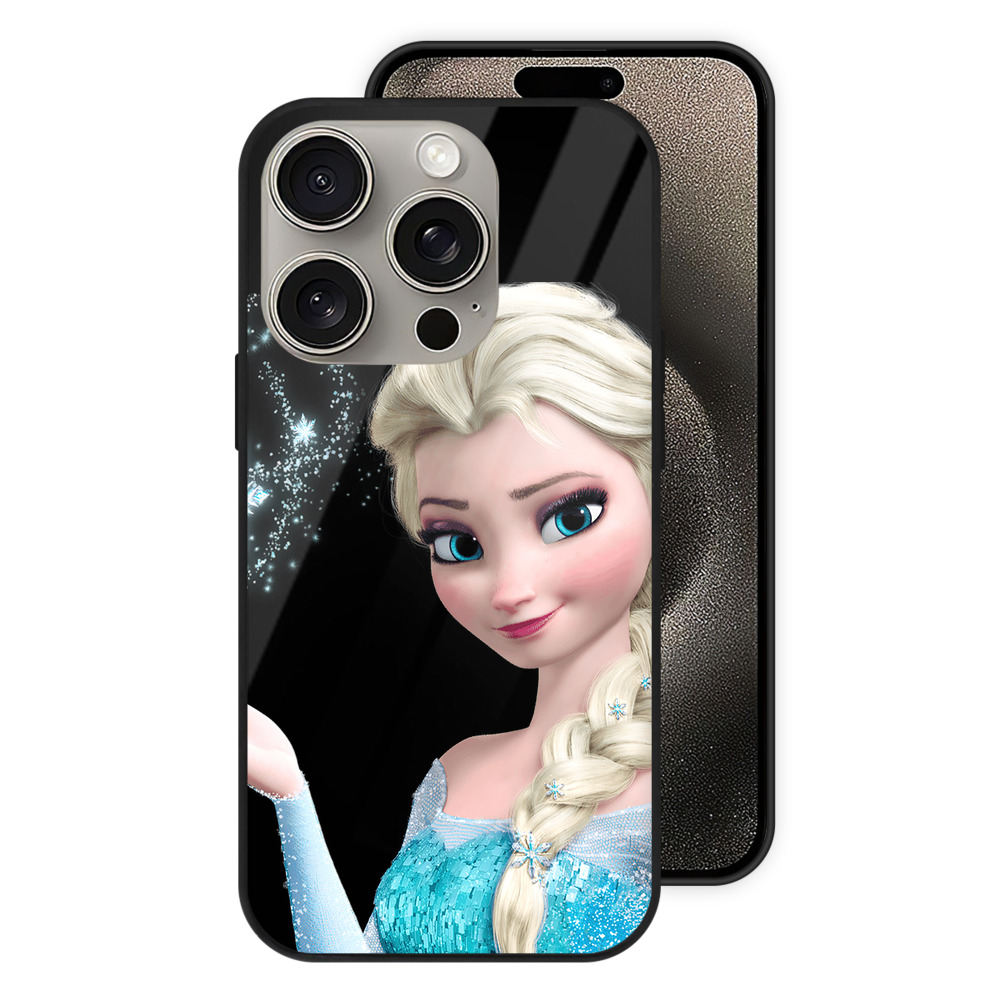 （画像用） アナと雪の女王 アンナ エルサ Frozen Anna Elsa 【iPhone15Pro対応】スマホケース 耐衝撃＆黄変防止 背面ガラス