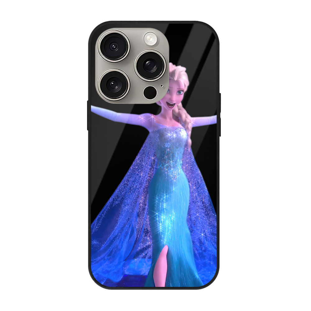 （画像用） アナと雪の女王 アンナ エルサ Frozen Anna Elsa 【iPhone15Pro対応】スマホケース 耐衝撃＆黄変防止 背面ガラス