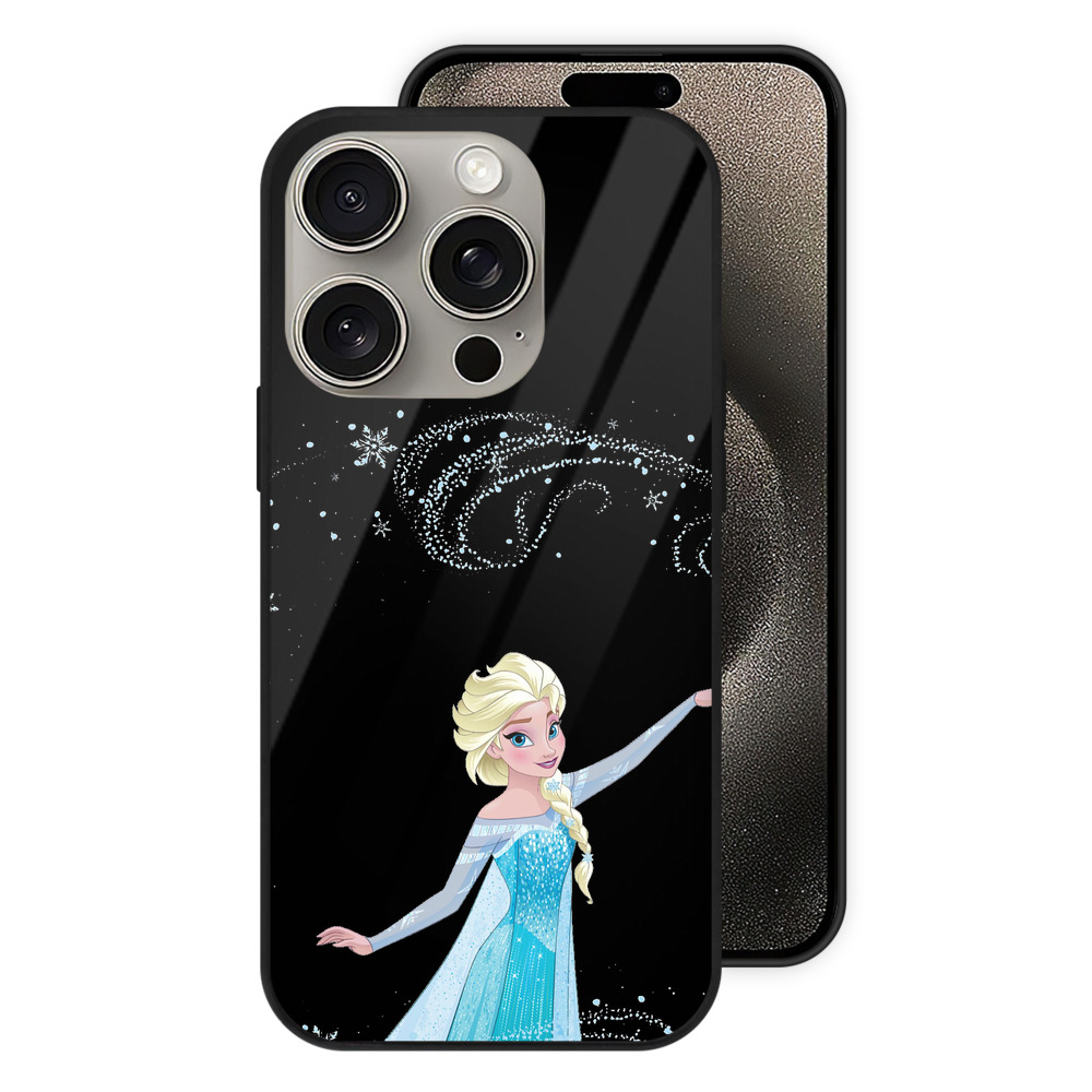 （画像用） アナと雪の女王 アンナ エルサ Frozen Anna Elsa 【iPhone15Pro対応】スマホケース 耐衝撃＆黄変防止 背面ガラス