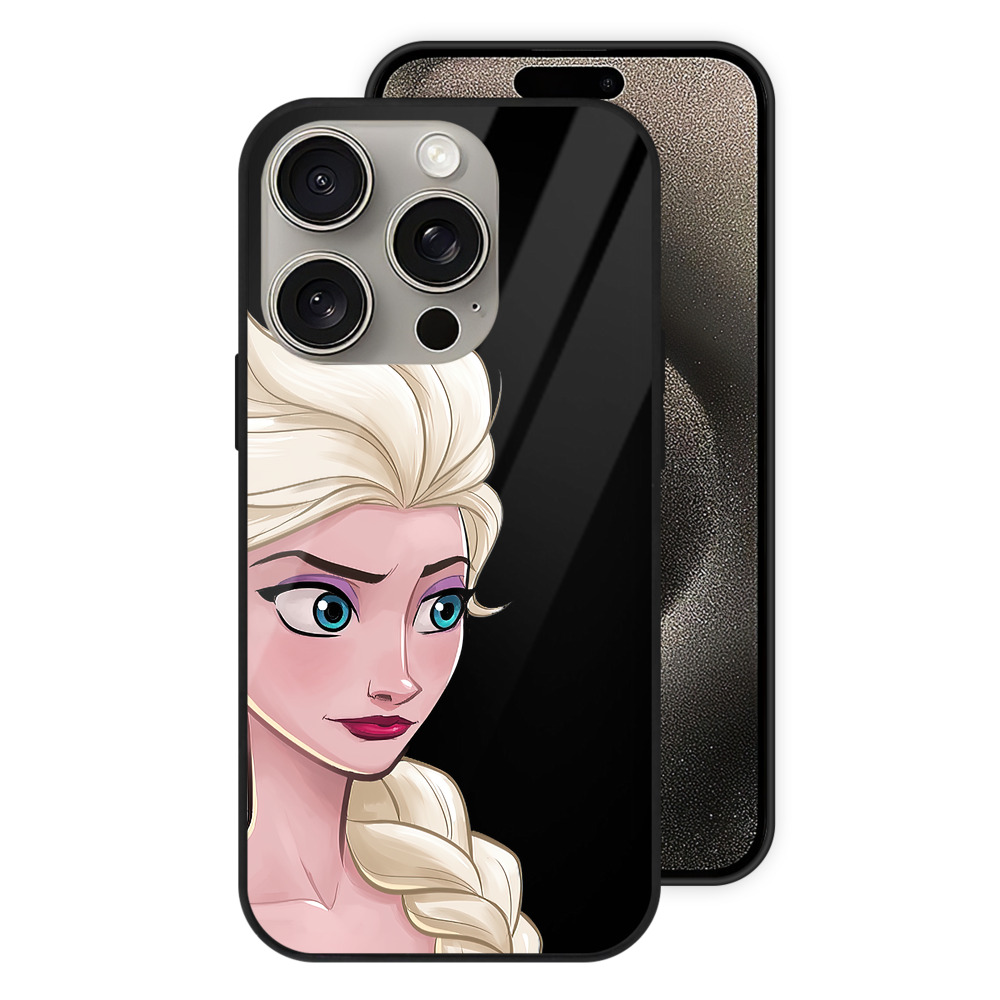 （画像用） アナと雪の女王 アンナ エルサ Frozen Anna Elsa 【iPhone15Pro対応】スマホケース 耐衝撃＆黄変防止 背面ガラス