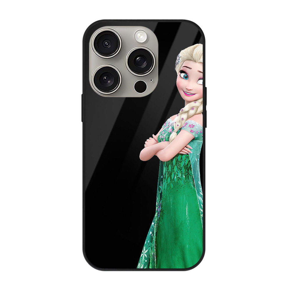 （画像用） アナと雪の女王 アンナ エルサ Frozen Anna Elsa 【iPhone15Pro対応】スマホケース 耐衝撃＆黄変防止 背面ガラス