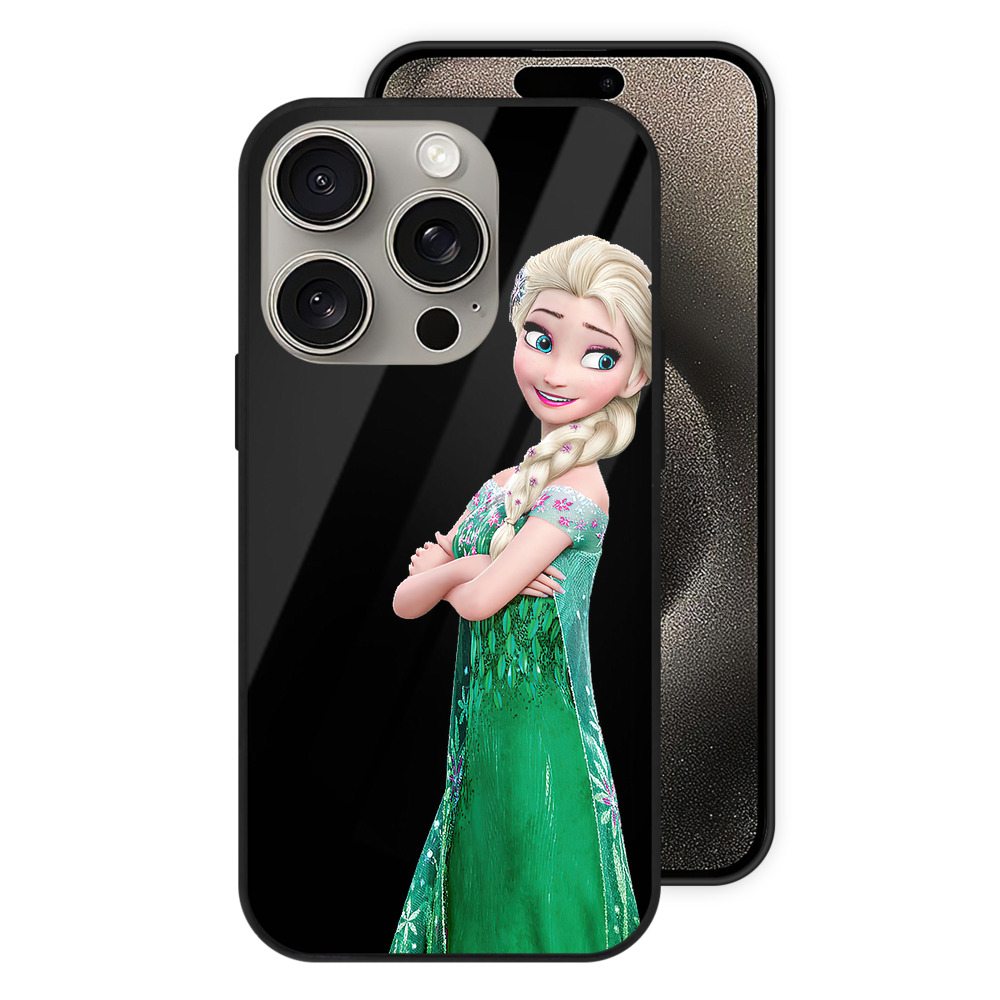 （画像用） アナと雪の女王 アンナ エルサ Frozen Anna Elsa 【iPhone15Pro対応】スマホケース 耐衝撃＆黄変防止 背面ガラス