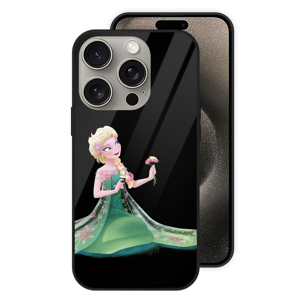 （画像用） アナと雪の女王 アンナ エルサ Frozen Anna Elsa 【iPhone15Pro対応】スマホケース 耐衝撃＆黄変防止 背面ガラス